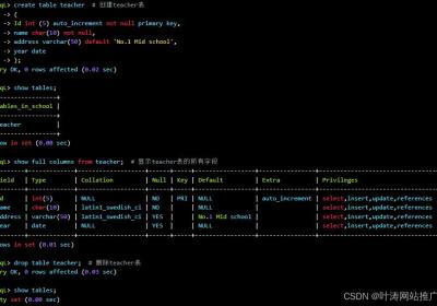 mysql查表里面的字段