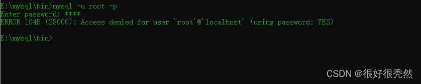 Mysql 1045 Access denied for user ‘root‘@‘localhost‘ (using password: YESNO)个人解决方法 分享一下,在这里插入图片描述,第2张