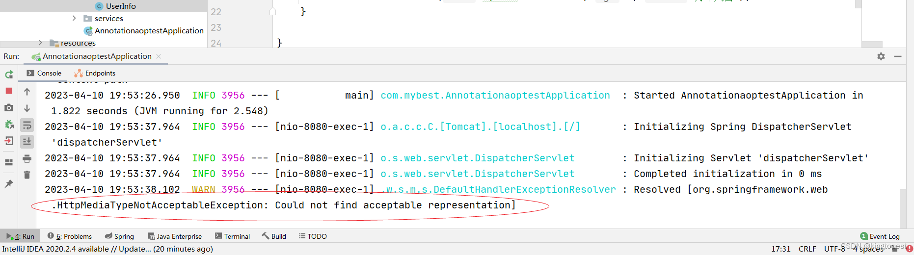 解决报错：No converter for [xxx] with preset Content-Type ‘null‘和Could not find acceptable representation,第2张