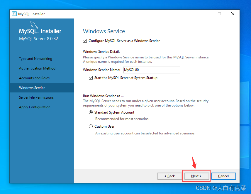 最新 MySQL 8.0.32 在Win10安装部署（详细）,点“Next”,第23张