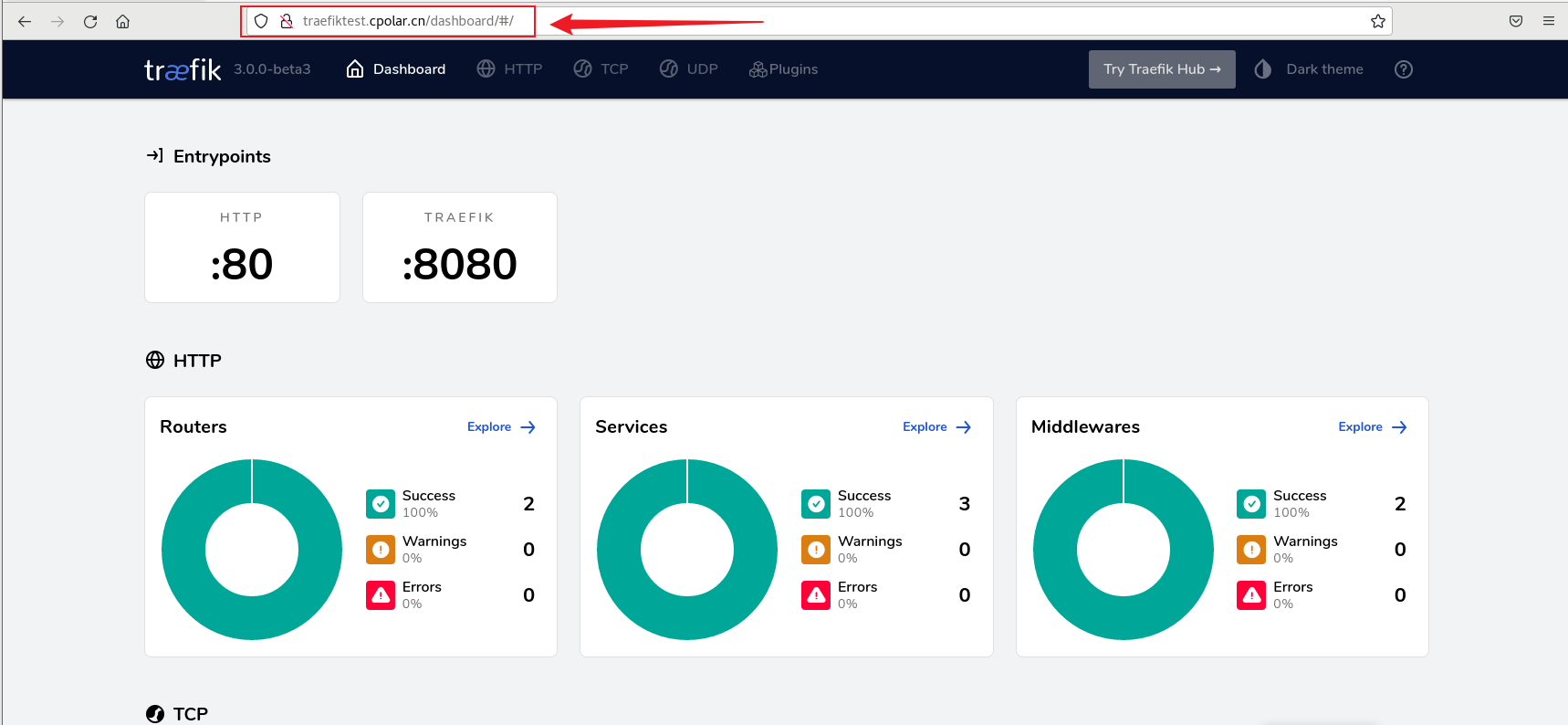 Linux本地docker一键部署traefik+内网穿透工具实现远程访问Web UI管理界面,image-20231016144502291,第14张