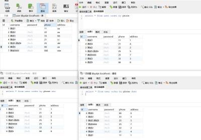 sql的各种排序（order by加asc或者desc、order by加field()加asc或者desc）