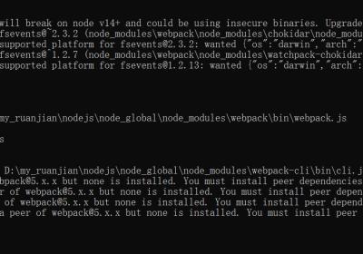 vue 解决问题：Webpack安装不成功，webpack -v无法正常显示版本号