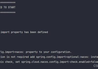 Add a spring.config.import=nacos: property to your configuration. If configuration is not required