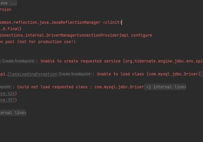 Caused by: java.lang.ClassNotFoundException: Could not load requested class : com.mysql.jdbc.Driver