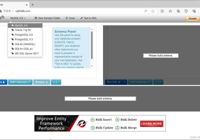 在线 SQL 模拟器SQL Fiddle使用简介