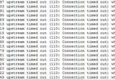 NGINX [upstream timed out (110: Connection timed out) while reading response header from upstream]错误