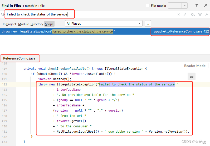 【Spring Cloud Alibaba】（五）Dubbo启动报错？一直重连报错？你值得学习的是排查问题的方法,Dubbo源码：Failed to check the status of the service,第4张