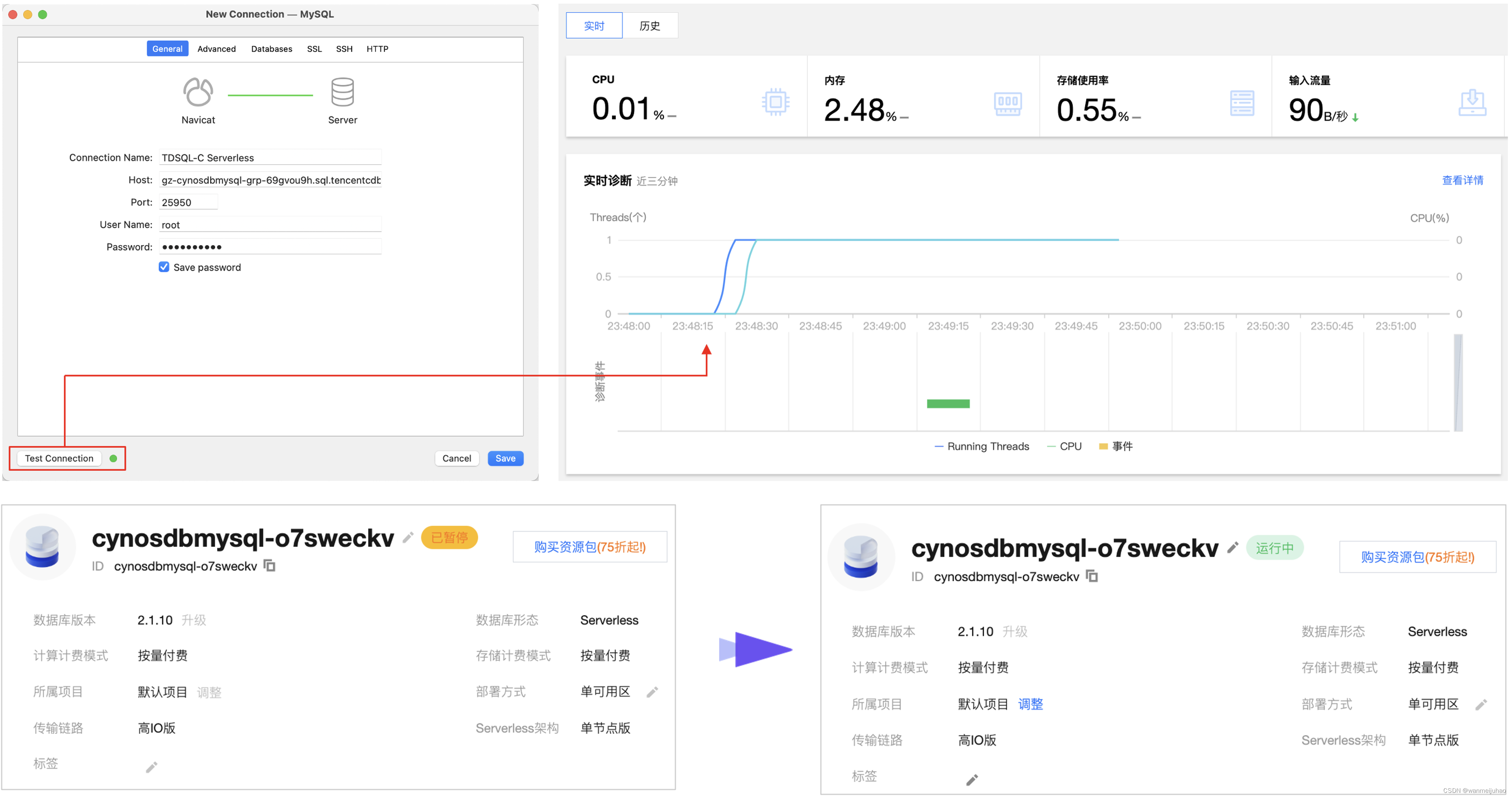 【腾讯云 TDSQL-C Serverless 产品体验】TDSQL-C MySQL Serverless最佳实践,在这里插入图片描述,第21张