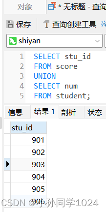 数据库系统原理及MySQL应用教程实验四MySQL数据库表数据的查询操作,第44张