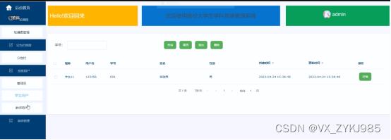 springboot高校大学生学科竞赛管理系统的设计与实现 计算机毕设源码53135,第12张