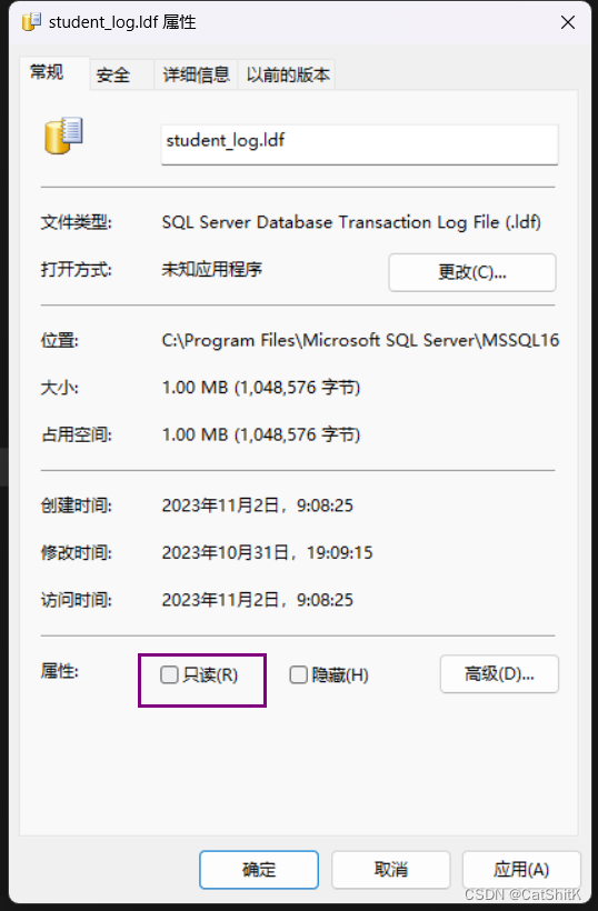 完美解决Window11附加表时: Microsoft SQL Server Management Studio-附加数据库时出错。有关详细信息，请单击“消息”列中,第10张