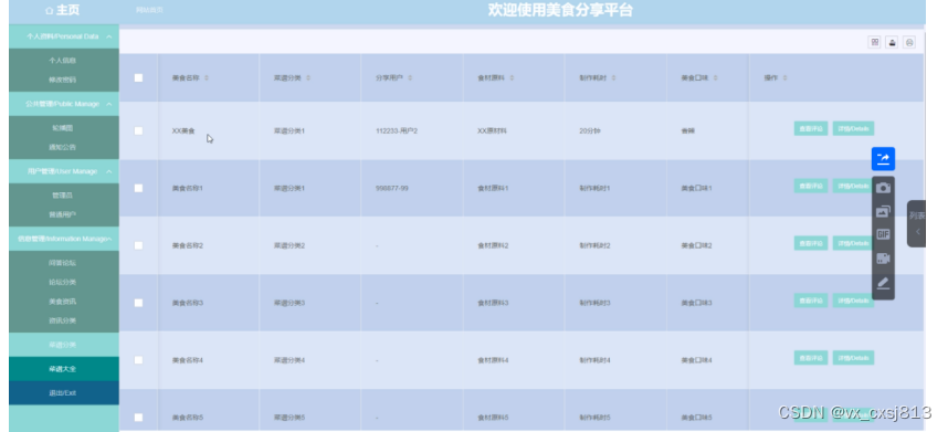 springboot+mysql美食分享平台-计算机毕业设计源码93084,第16张