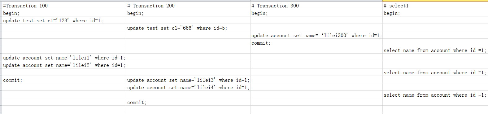 【MySQL】MVCC是如何解决快照读下的幻读问题的,RR模式下多个事务执行,第6张